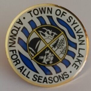Sylvan Lake Alberta Pin Gold Tone Pin Back